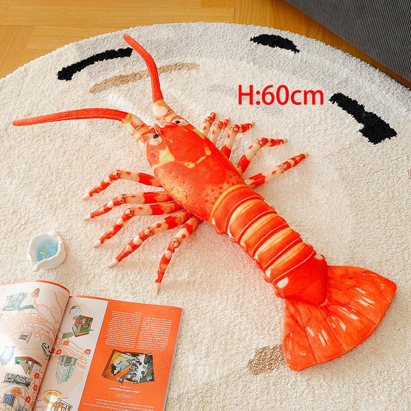 TreasuringU Style 2  Spiny Lobster Plush Toy Cool Colorful Lobster Stuffed Doll Cute Lobster Plushies Home Decor Birthday Gifts