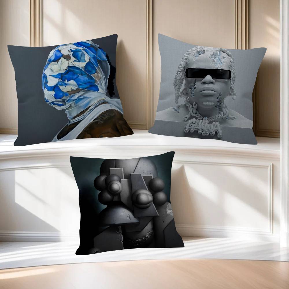 Singer Gunna Hot Album Pillowcase toon Gift Cushion Cover Bedroom Home Sofa Chair Seat Decor pillow case