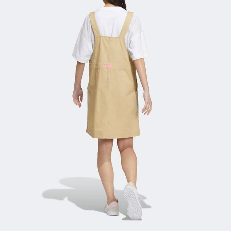 Adidas Neo Solid Дышащее спортивное платье на подтяжках Женские платья цвета хаки HS6832