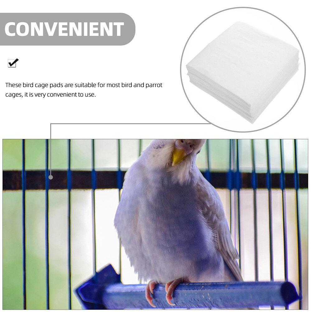 300Pcs Parrot Cage Liner Non-Woven Disposable Bird Cage Pad Absorbent Urine Mat Replacement Cushion Bedding Liners for Small