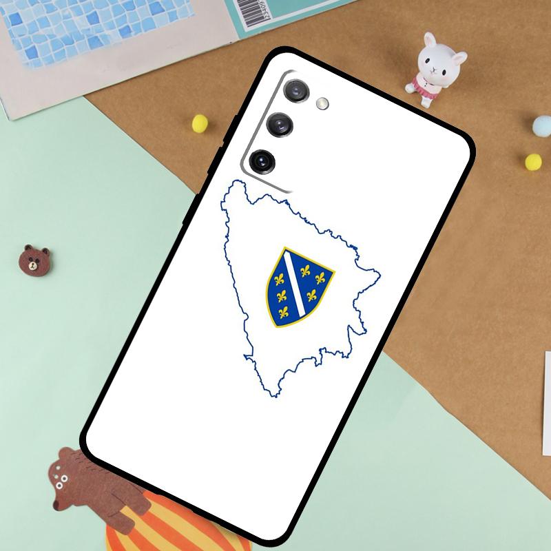 Мягкий чехол с флагом Боснии для Samsung Galaxy S24 Ultra S9 S10 S20 S22 S23 Plus S21 FE S25 Ultra Чехол Funda