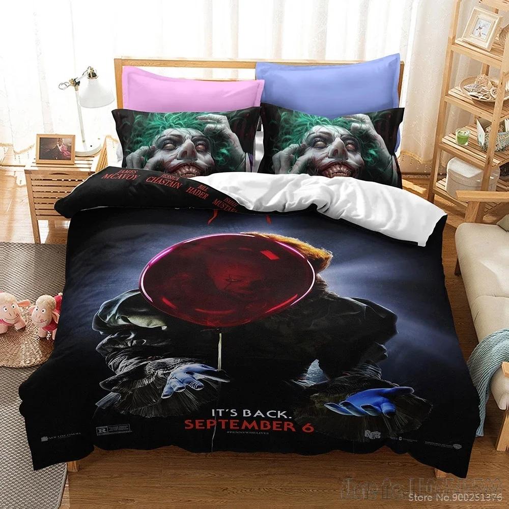 Оно Стивена Кинга Комплект пододеяльника Твин Фул Куин Кинг HD Покрывало Чехол для одеяла Постельные принадлежности для детей Комплекты постельного белья Декор спальни