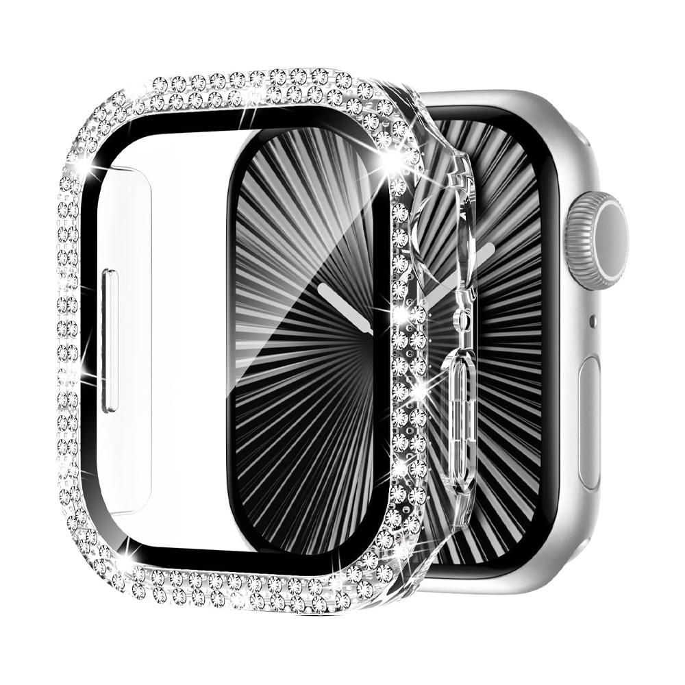Защитная пленка для корпуса Apple Watch 10 11 42 мм 46 мм 38/40/41/44/45 мм Алмазный бампер Закаленное стекло Серия 9 7 SE 6 8 5 Чехол