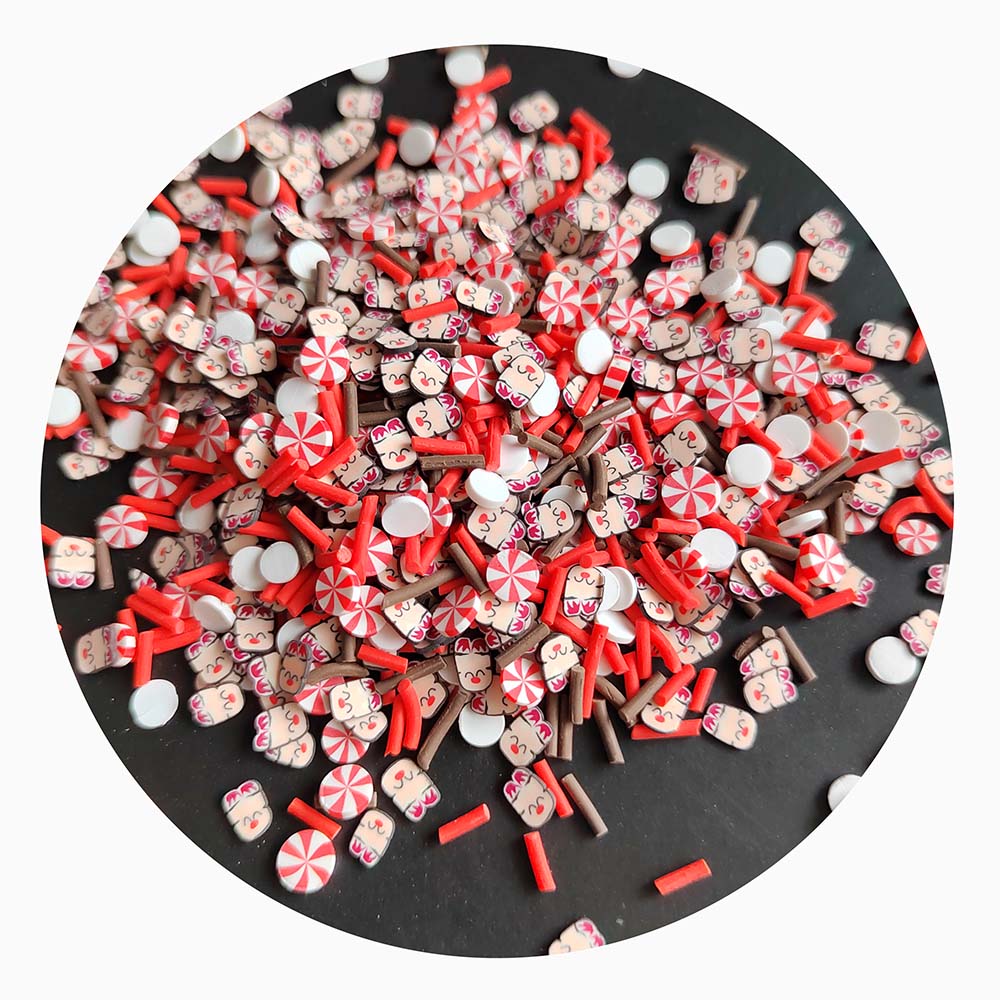 Christmas Reindeer Slice Polymer Clay Sprinkle for Kids Diy ,Soft Clay for Craft Clay/Nail Art/Scrapbook Decoration DIY,Filler