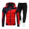 2024 Autumn/Winter Sports Combination Coat Long Sleeved Long Pants Hooded Casual Sports Men's Set
