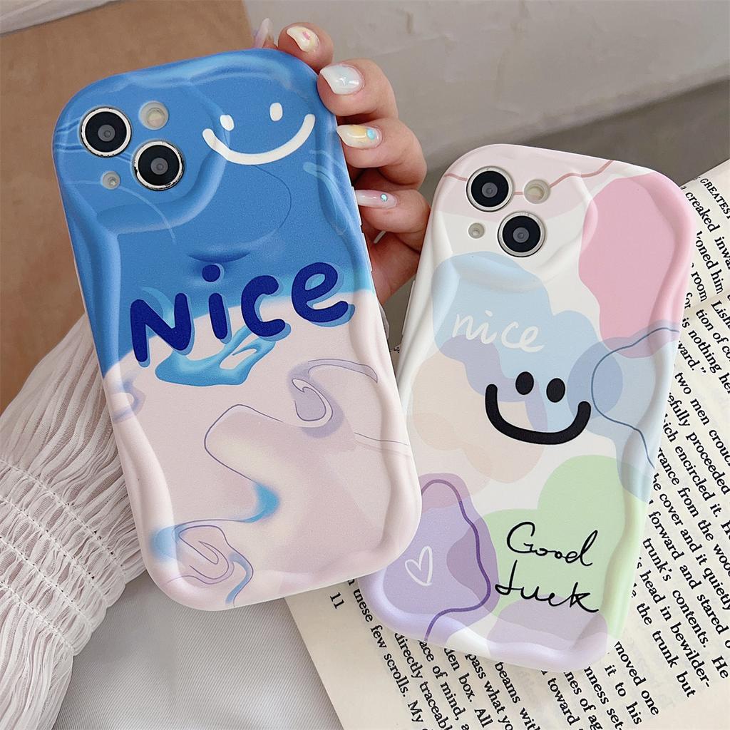 Nice Pattern Smiling Face Pattern Good Luck Series Soft TPU Shell Fashion Phone Case for IPhone Samsung Vivo Xiaomi Oppo