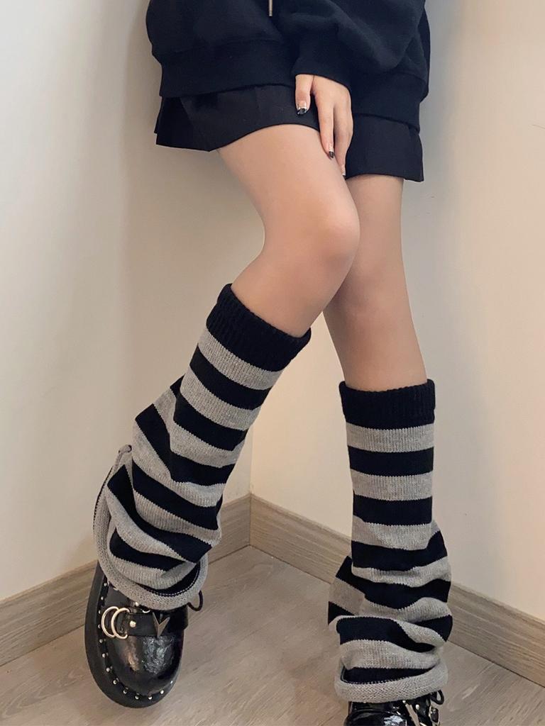 Y2K Наколенники Зимние Теплые Наборы Гольф для Девочек Lolita Jk Набор Вязаных Гольф на Икры