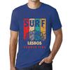Men’s Vintage Tee Shirt Graphic T Shirt Surf Summer Time Lesbos Royal Blue