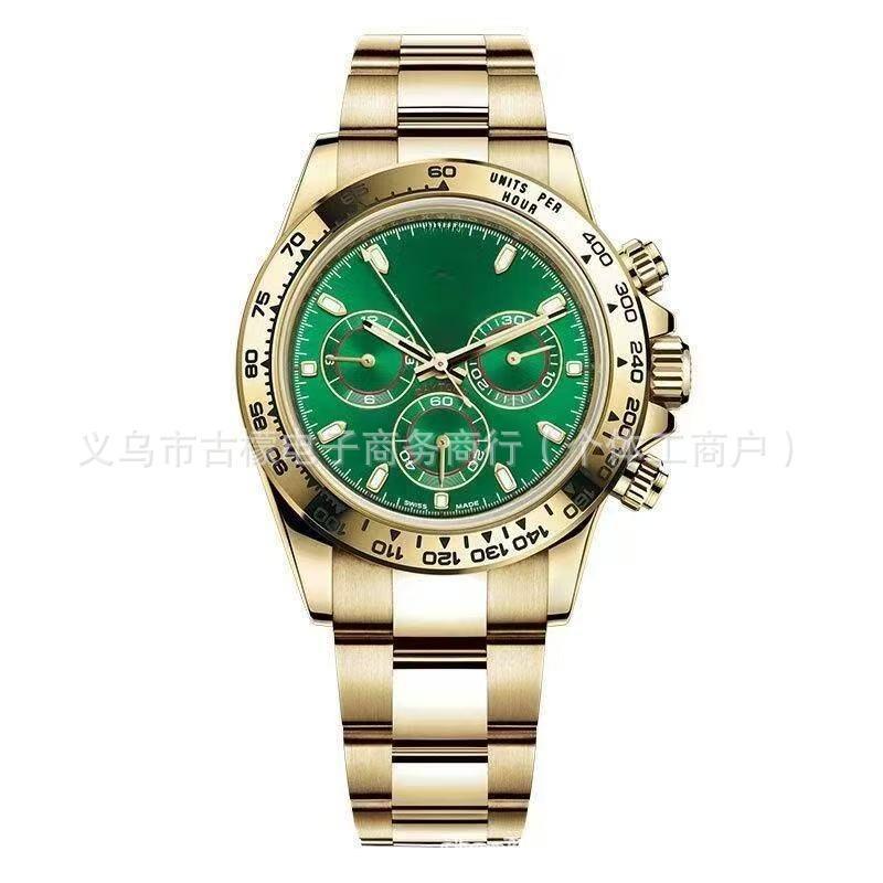 Laojia Daytona Трехглазые Шестистрелочные Кварцевые Часы с Ремешком из Нержавеющей Стали Клейкая Лента Часовые Товары