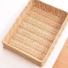 Rectangular Handmade Rattan Storage Baskets French Style Weaving  Storage Tray  Household