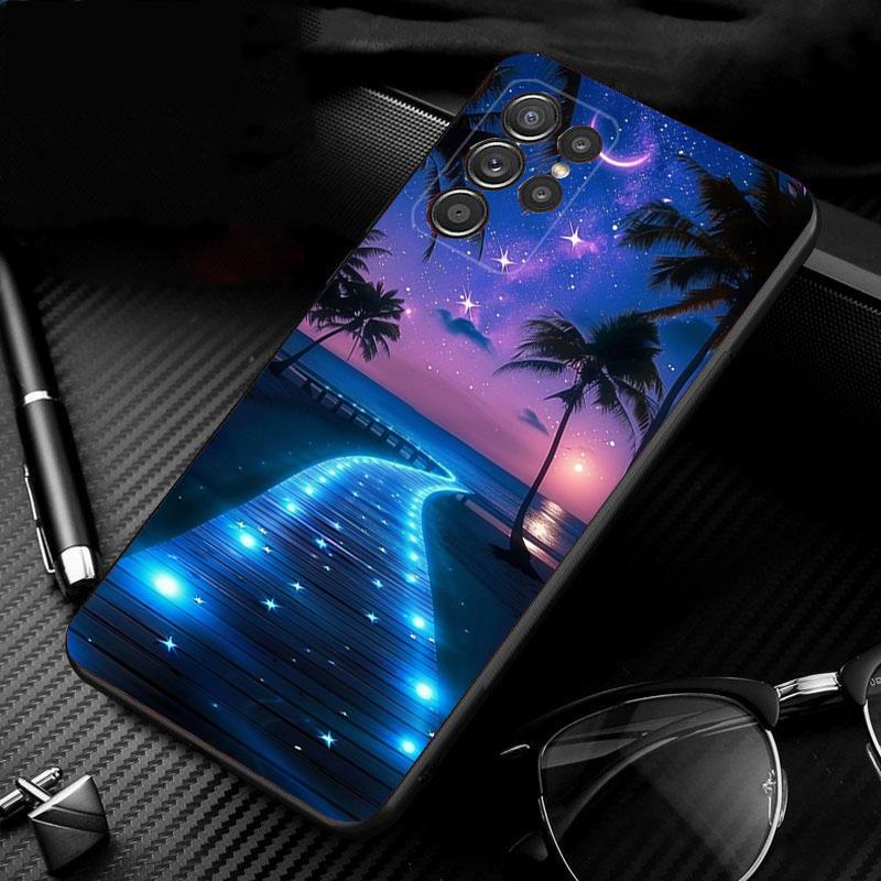 Чехол для телефона Samsung Galaxy S25 S24 S23 S22 S21 Ultra S24 S23 S22 S21 S25 Plus S24 S20 FE Пейзаж Лунный пляж