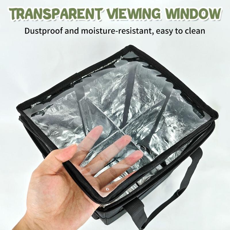 Water Resistant Nylon Beverages Bag Adjustable Compartments Foldable Portable Multiple Carry