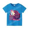 Godzilla Children Short Sleeve T Shirts Anime Character Print Polyester Tops Boys Cartoon Summer Casual Tees Kids Clothing Gifts