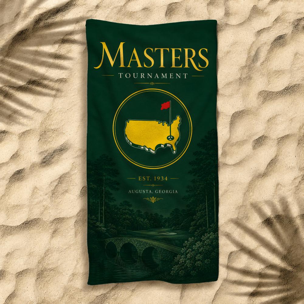 Event Art m-Masters Tournament Towel Towel Soft Pool Gift For Travel Gym Shower Cool Camping Quick Dry Sports Large Beach Towel