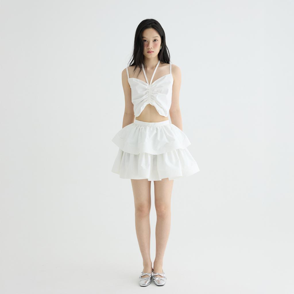 Leobyui Daisy Skirt White