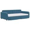 VidaXL Daybed with Trundle and Drawers Blue 100x200 Cm Velvet 3197007
