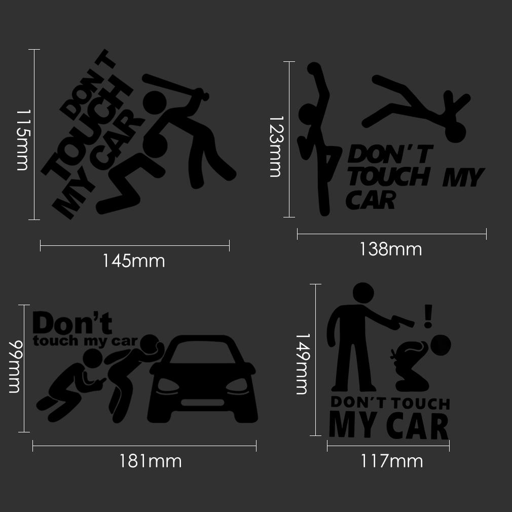 Автомобильные наклейки, модные забавные украшения, аксессуар для стайлинга автомобилей, не трогайте мою машину, детская наклейка в креативных светоотражающих наклейках