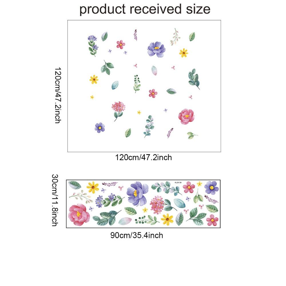 Boho Flowers Wall Stickers Watercolor Wall  Art INS Murals  Nursery Kindergarden