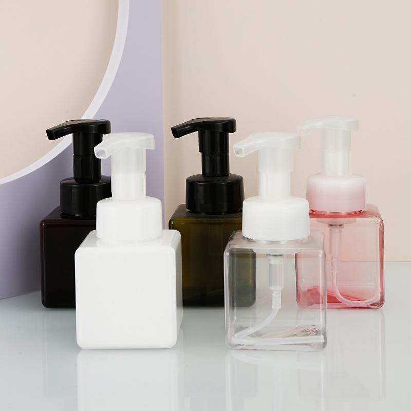250ml Square PETG Foaming Bottle for Facial Cleanser and Hand Soap