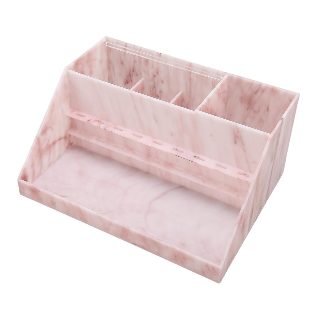Пылезащитный органайзер для хранения акриловый розовый отсек с мраморной текстурой органайзер для аксессуаров для ресниц