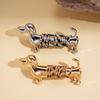 Luxury Cute Dog Brooch Retro Animal Lapel Pin Vintage Sausage Dog Brooch  Suit Accessories