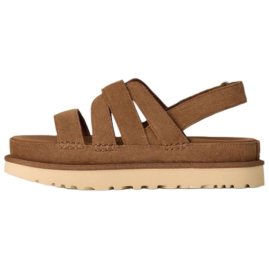 UGG Золотые Семейные Сандалии на Одной Лямке Женские Каштановые 1175122-CHE