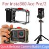 Для Insta360 Ace Pro/2 Быстросъемная Клетка-Кролик для Камеры с Крышкой для Объектива Эргономичная Клетка для Экшн-Камеры Защитный Чехол для Спортивной Камеры
