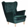 Diana Scandinavian Family Furniture Monolith Wing Chair 37 Bottle Green
