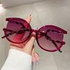 Y2K Oversized Big Frame Sunglasses Women For Men Luxury Brand Designer Vintage Sun Glasses Popular Punk Irregular Round Eyewear