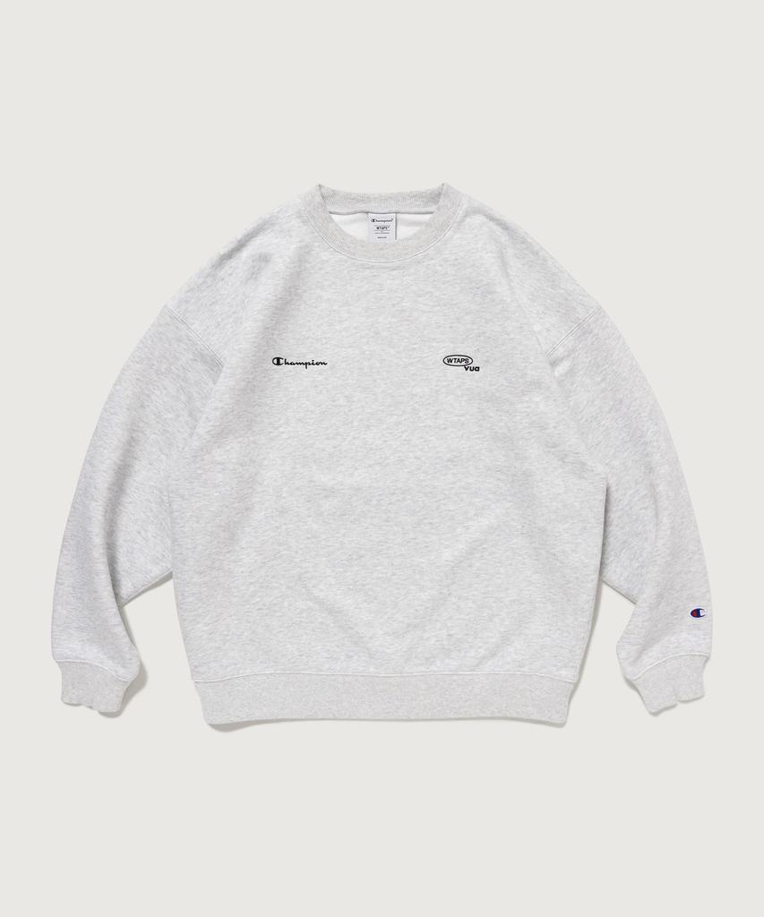 CHAMPION X Doubletaps Terry Fleece Crewneck Sweatshirt Heather Gray