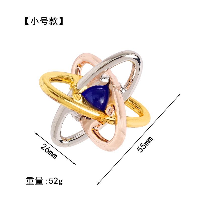 Puzzle Zinc Alloy Intelligence Unlocking Ring Unlocking Set, Nine-Link Educational Toy, Kong Ming Luban Lock Mechanism Box