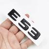 BQAZ9 3D ABS Black E53 Logo Letters TURBO Badge Car Rear Star Sticker Trunk AMG Emblem For Mercedes Benz AMG W212 W213 E Class
