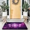 Romantic Galaxy Love Heart Door Mat Welcome Rug Cosmic Astrology Decor for Entrance Hall Indoor Outdoor Use