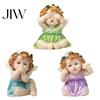 Small Shelf Decor Items Garden Fairy Figurine, Hand-Painted Resin Statue with Wings, Indoor Outdoor Yard Birthday Gifts for Kids Lawn Decor,