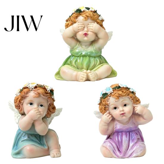 Small Shelf Decor Items Garden Fairy Figurine, Hand-Painted Resin Statue with Wings, Indoor Outdoor Yard Birthday Gifts for Kids Lawn Decor,
