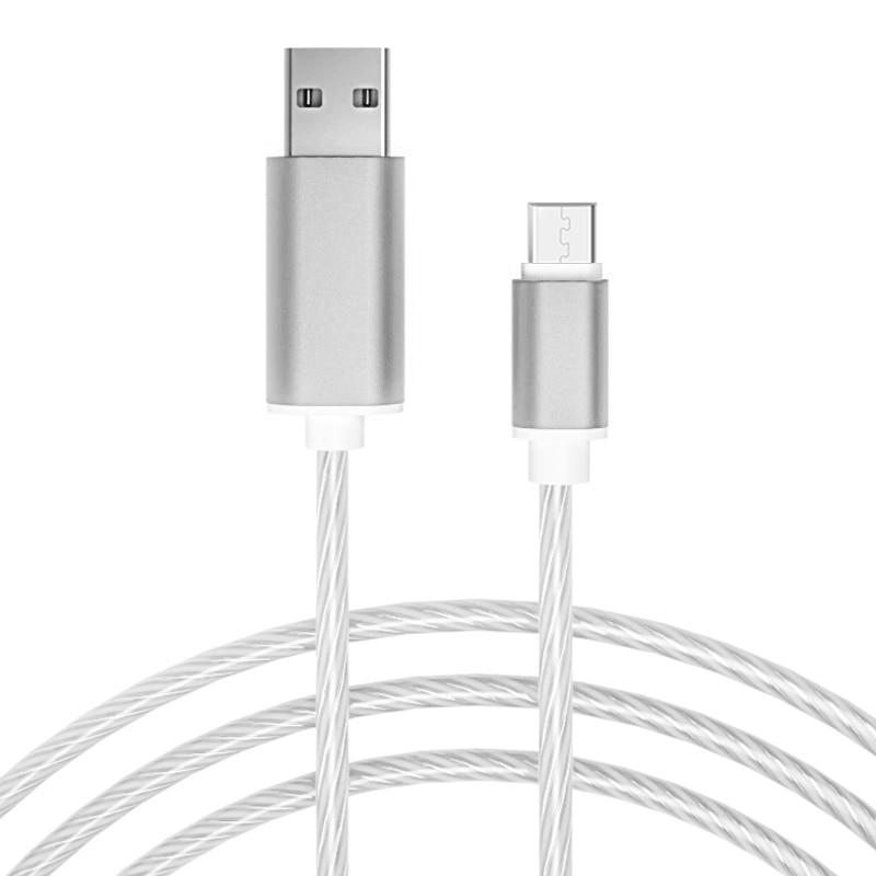 Светящийся кабель, кабели для зарядки мобильного телефона, светодиодный светильник, зарядное устройство Micro USB Type C для Samsung Galaxy S8 S9 A50 A70, шнур для зарядки