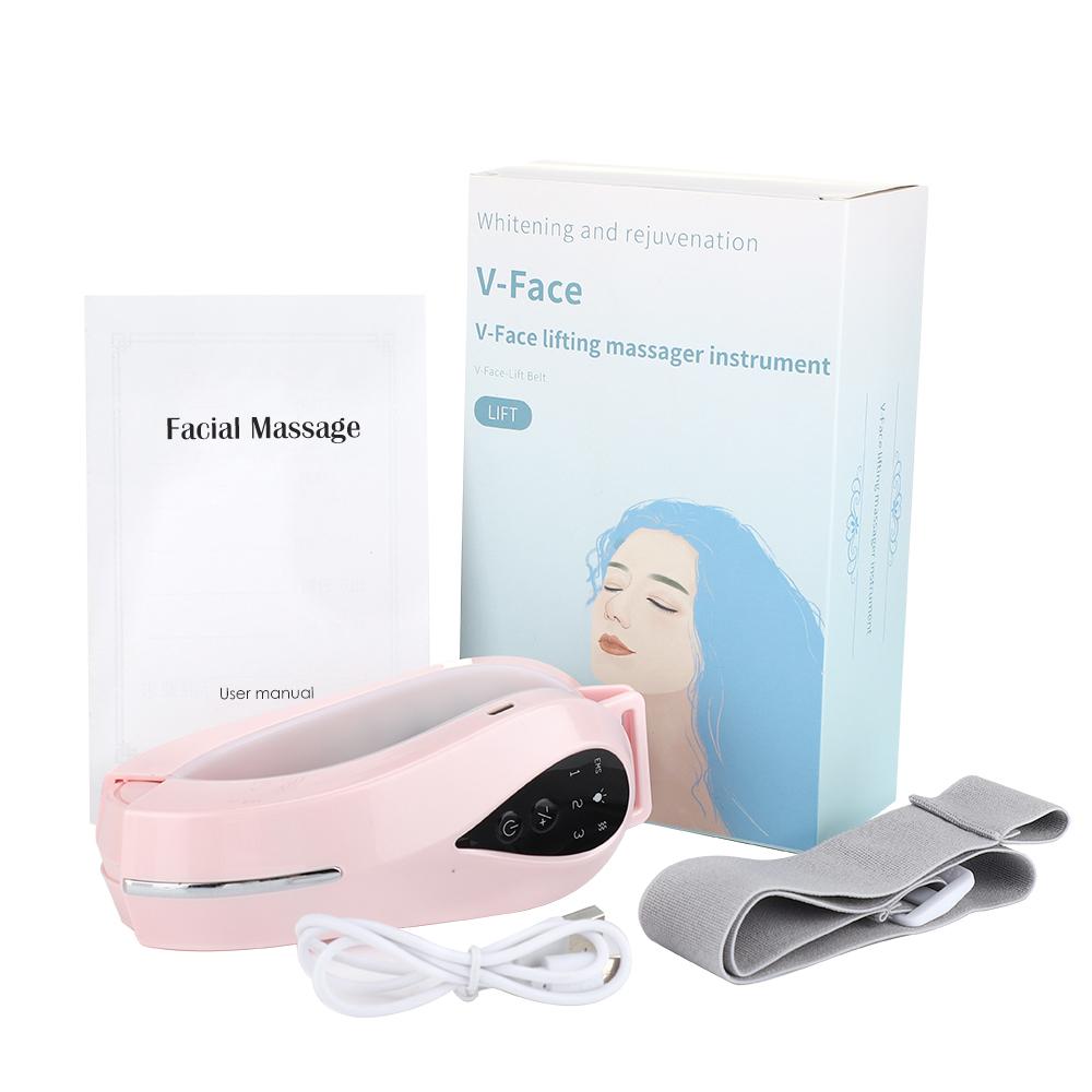 Массажер для подтяжки лица V Face Lifting Massager для удаления двойного подбородка LED Photon Therapy EMS Массажер для лица Vibration V Line Устройство для похудения и подтяжки лица