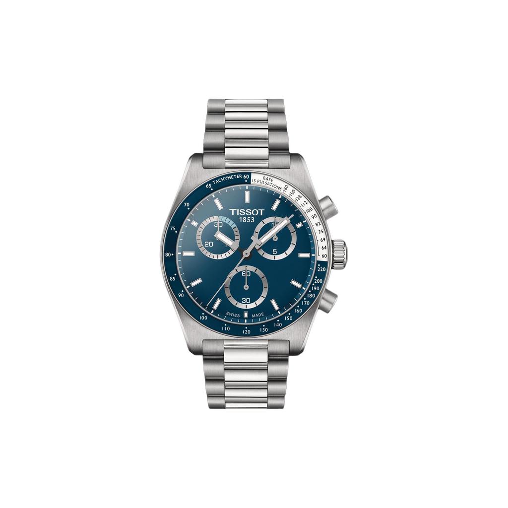 Tissot Кварцевый механизм PR516 Водонепроницаемость 100 м Мужские часы Часы 40 мм Синий циферблат Корпус из нержавеющей стали T149.417.11.041.00