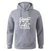 Black Gray Teens Autumn Printed Long Sleeve Hooded Sweatshirt Sportswear Hoodie