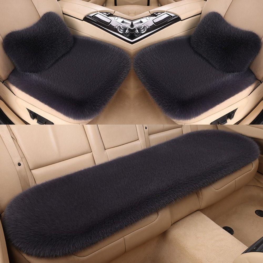 Comfortable Plush Car Seat Cover Thick Car Seat Mat Faux Fur Car Seat Cover Vehicle Chair