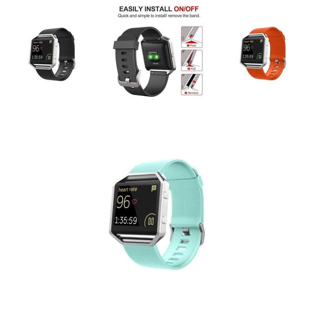 Универсальный силиконовый браслет-ремешок для умных часов Fitbit Blaze большого размера