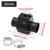40-120 Celsius Car 52mm Water Temperature Gauge with Adaptor Joint Pipe Radiator 1/8NPT Sensor Racing Water Tank Level Indicator Coolant Temperature