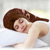 Long Satin Bonnet with Tie Band Double Layer Women Sleeping Bonnet