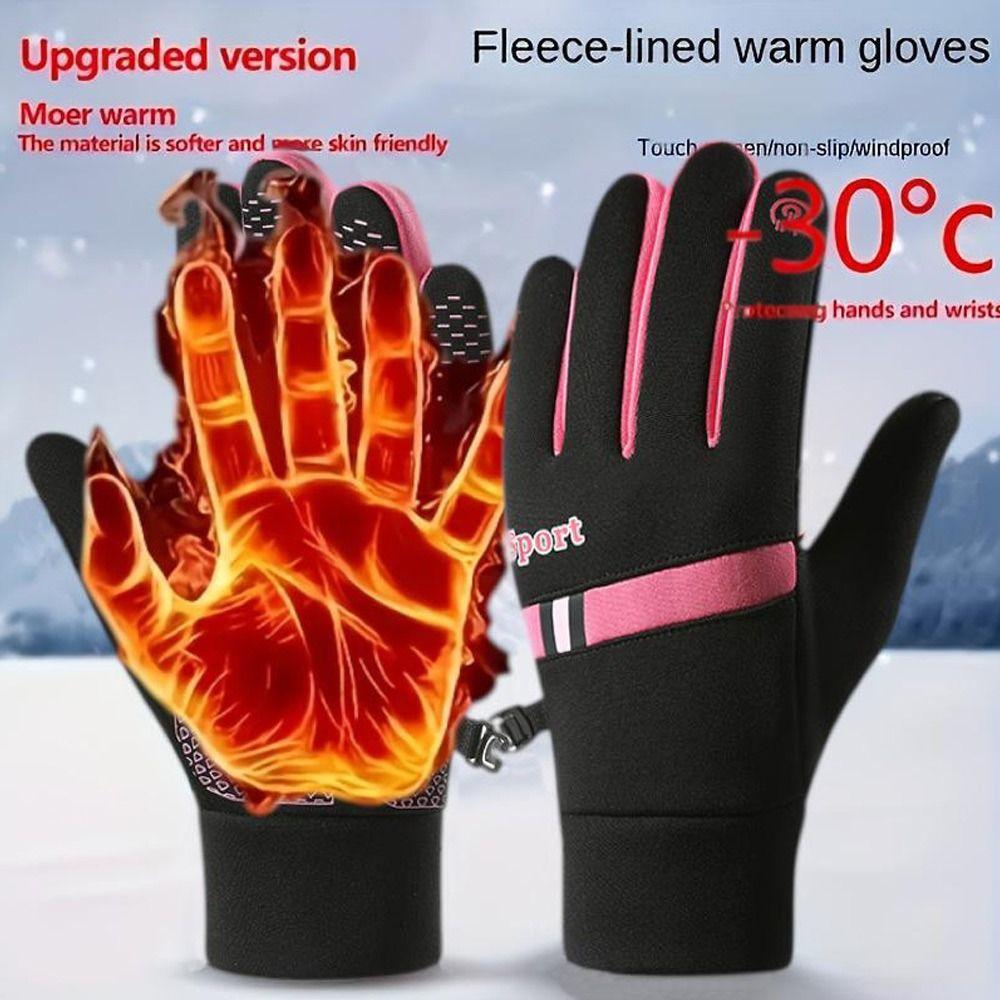 Nonslip Touchscreen Mitten Lining Fleece Cycling Gloves Fashion Winter Gloves Outdoor