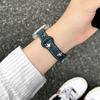 Vintage star double-stud denim thin watch band for Apple Watch Series 12 11 10 SE1 2 3/Ultra4 3 2 1 38-49mm