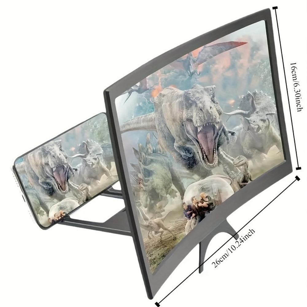 Curved Screen Display 3D HD Mobile Phone Screen Magnifier Movie Video Amplifier Holder Enlarger Smart Phone Magnifying 12 Inch