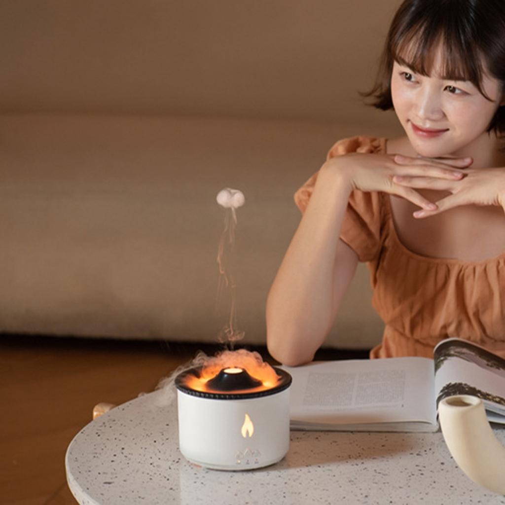 Увлажнитель с имитацией пламени, вулкан, медуза, машина для ароматерапии, машина для ароматерапии с пламенем