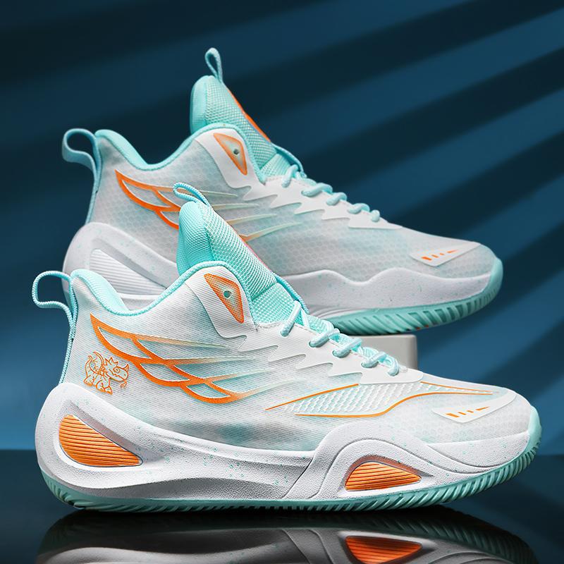 Mesh Basketball Shoes Non-slip, Wear-resistant and Shock-absorbing Professional Combat Competition Shoes, Middle School Students, Sports Shoes, Men