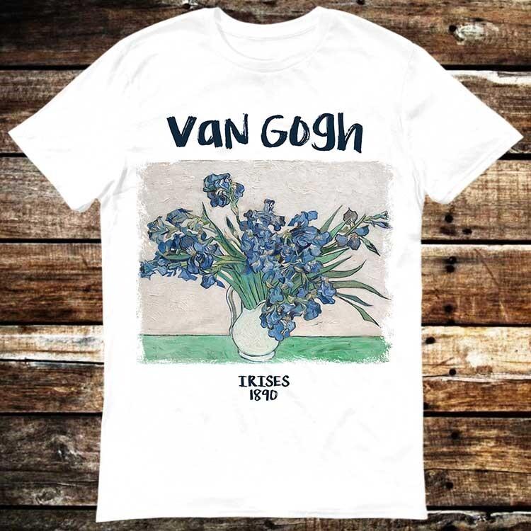 Van Gogh Irises 1890 Painting Drawing Art T Shirt 6061 Unisex T-Shirt