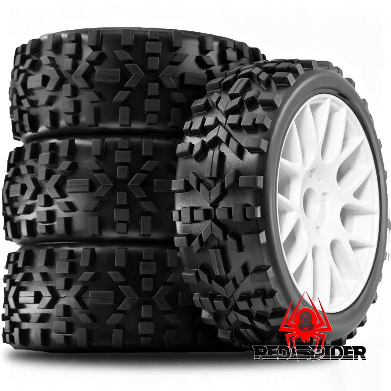 1/8 Scale Off-Road RC Car with Wear-Resistant All-Terrain UY Arrow Tires and Plastic Wheel Hub